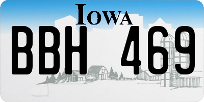 IA license plate BBH469