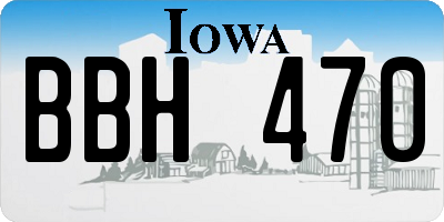 IA license plate BBH470
