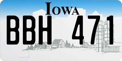IA license plate BBH471