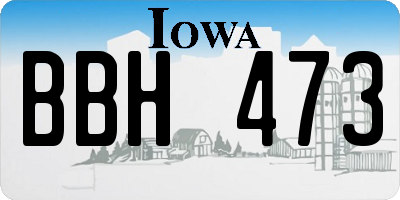 IA license plate BBH473