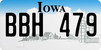 IA license plate BBH479