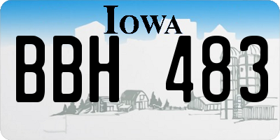 IA license plate BBH483