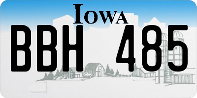 IA license plate BBH485