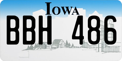 IA license plate BBH486