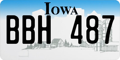 IA license plate BBH487