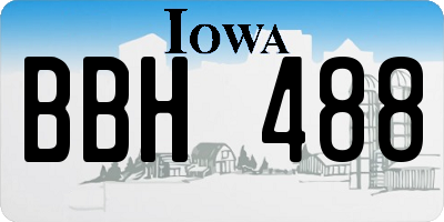 IA license plate BBH488