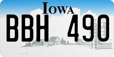 IA license plate BBH490