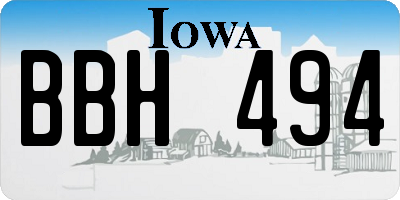 IA license plate BBH494