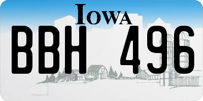 IA license plate BBH496