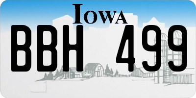 IA license plate BBH499