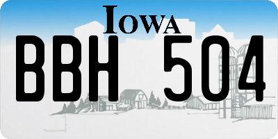 IA license plate BBH504