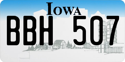 IA license plate BBH507