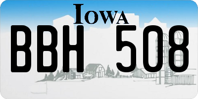 IA license plate BBH508