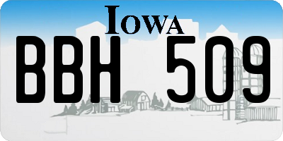 IA license plate BBH509