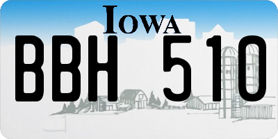 IA license plate BBH510