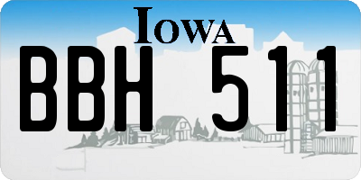 IA license plate BBH511
