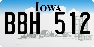 IA license plate BBH512