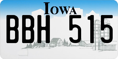IA license plate BBH515