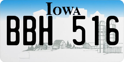 IA license plate BBH516