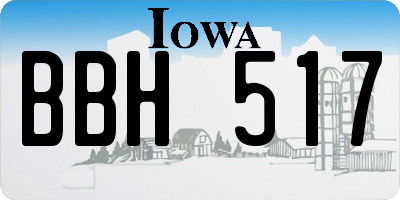 IA license plate BBH517