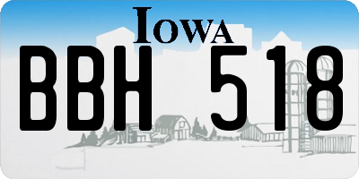 IA license plate BBH518
