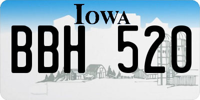IA license plate BBH520