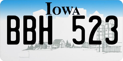 IA license plate BBH523