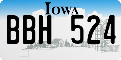 IA license plate BBH524