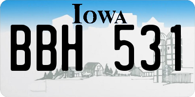 IA license plate BBH531
