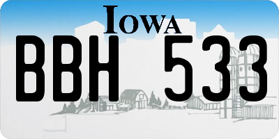 IA license plate BBH533
