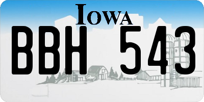 IA license plate BBH543