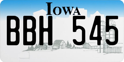 IA license plate BBH545