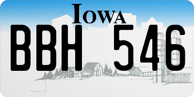 IA license plate BBH546