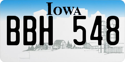 IA license plate BBH548