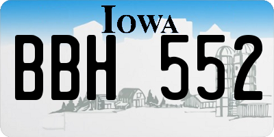 IA license plate BBH552