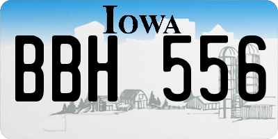 IA license plate BBH556