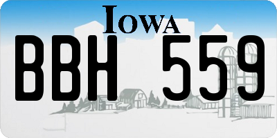 IA license plate BBH559