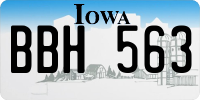 IA license plate BBH563