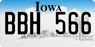 IA license plate BBH566