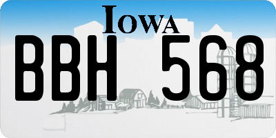 IA license plate BBH568