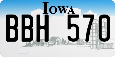 IA license plate BBH570