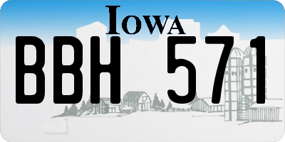 IA license plate BBH571