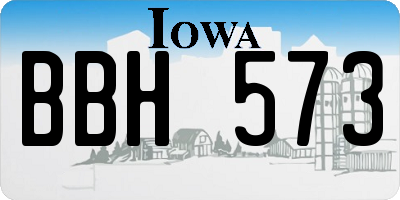 IA license plate BBH573
