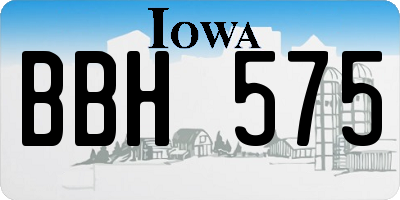 IA license plate BBH575