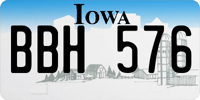 IA license plate BBH576