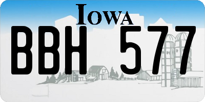 IA license plate BBH577