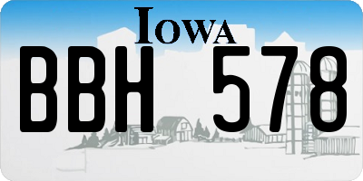 IA license plate BBH578