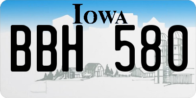 IA license plate BBH580