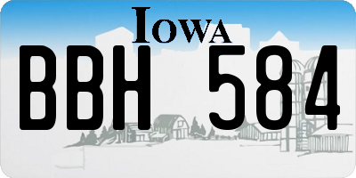 IA license plate BBH584