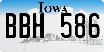 IA license plate BBH586